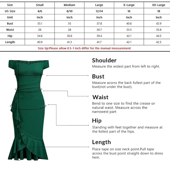 Navy off the shoulder dress - Picture 3 of 4